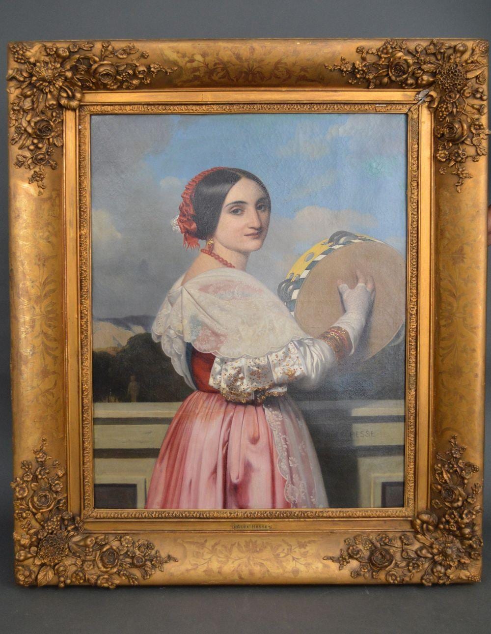 Alexandre Jean-Baptiste Hesse comparable auction result: alexandre jean baptiste hesse french 1806 1876 young woman oil painting