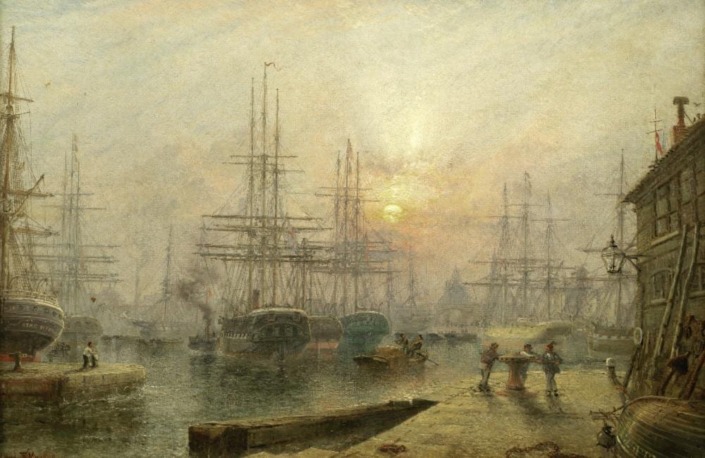 claude t stanfield moore british 1853 1901 looking towards shadwell docks · Bonhams · 2019-10-29 Claude T. S. Moore comparable auction result: claude t stanfield moore british 1853 1901 looking towards shadwell docks