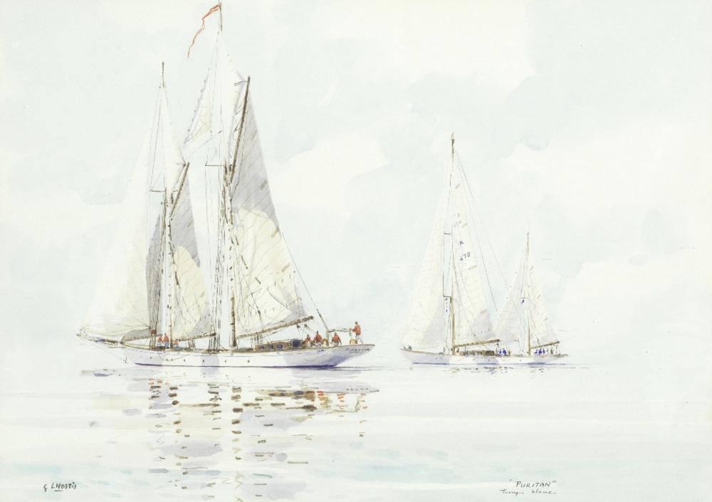 Guy l'Hostis comparable auction result: guy l hostis french born 1945 sincerity racing in st tropez together with 3 similar works by the same hand each signed and inscribed various sizes 4