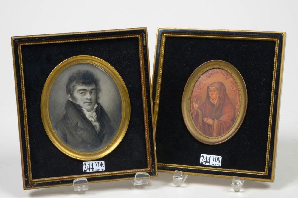 Louis Marie Autissier comparable auction result: miniatures