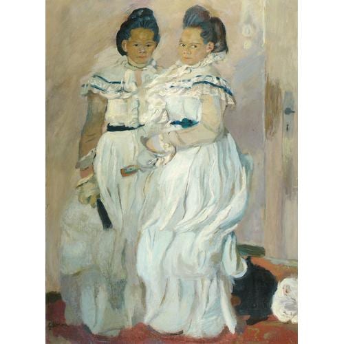 Germaine Verna comparable auction result: germaine verna portrait of two ladies
