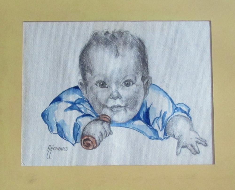 alan howard 1923 2008 illustration of baby · Orange County Estate Liquidators · 2019-11-23 Alan Howard comparable auction result: alan howard 1923 2008 illustration of baby