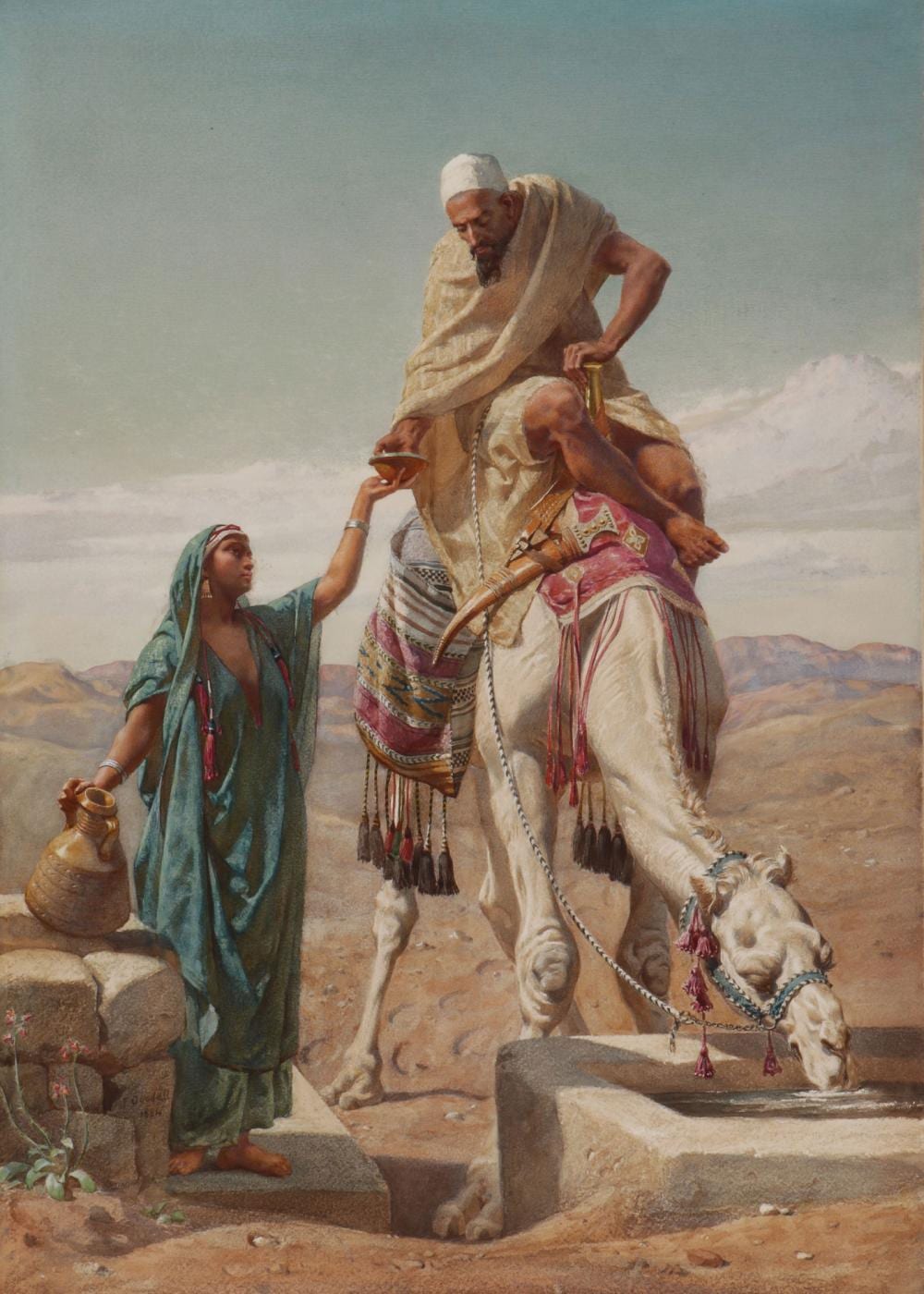IMPORTANT FREDERICK GOODALL WATERCOLOR 1864 sold by Jackson's International, lot 218 — auction record photograph