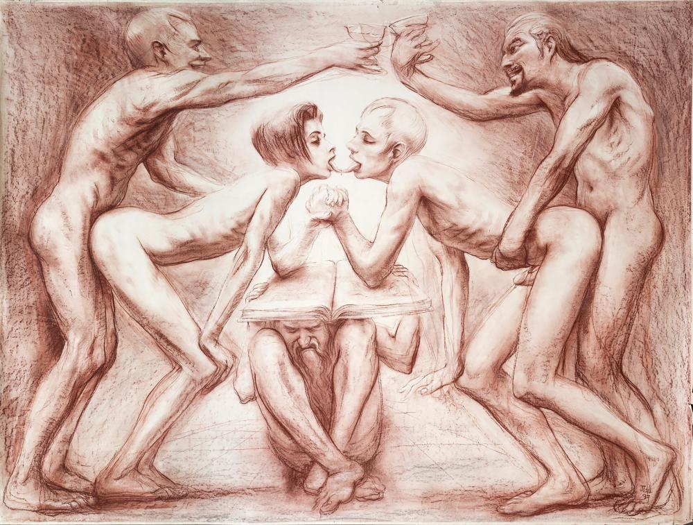 javier gil n en 1961 montevideo uruguay sodome vers 1995 dessin au crayon bistre 150 x 180 cm · Marie-Saint Germain · 2019-11-08 Javier Gil comparable auction result: javier gil n en 1961 montevideo uruguay sodome vers 1995 dessin au crayon bistre 150 x 180 cm