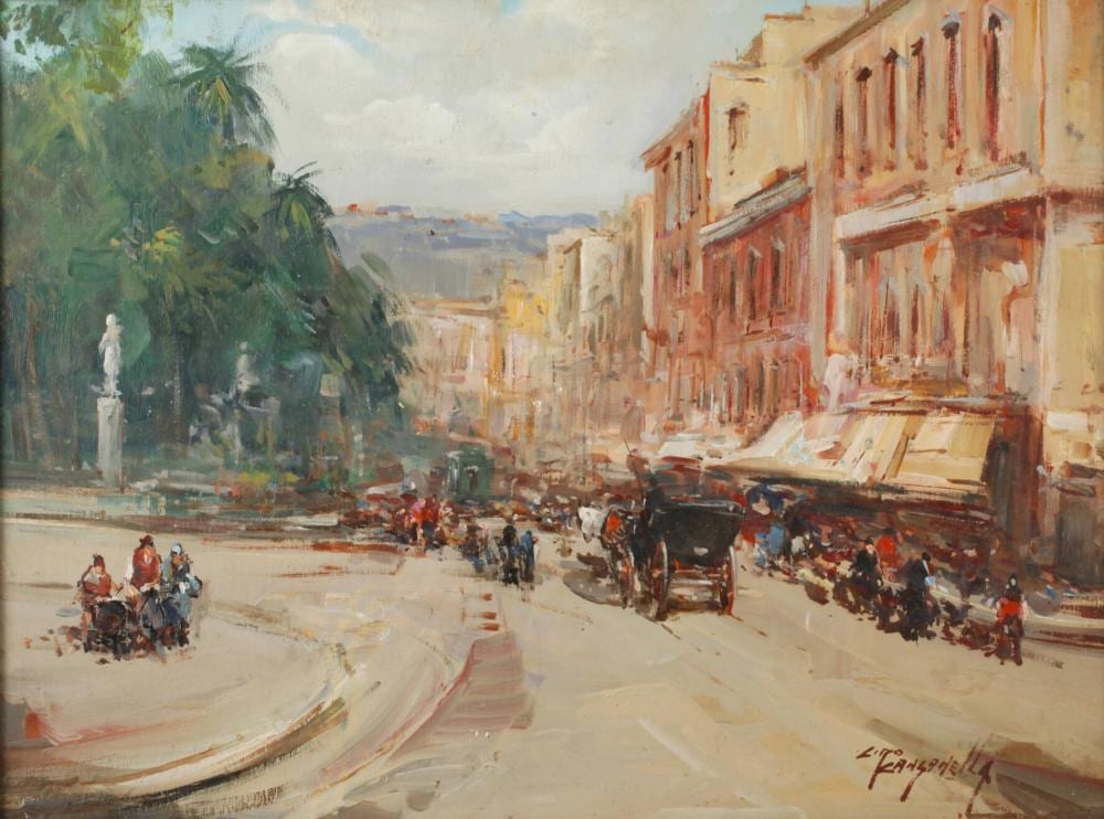 Ciro Canzanella comparable auction result: ciro canzanella mediterrane stadtansicht