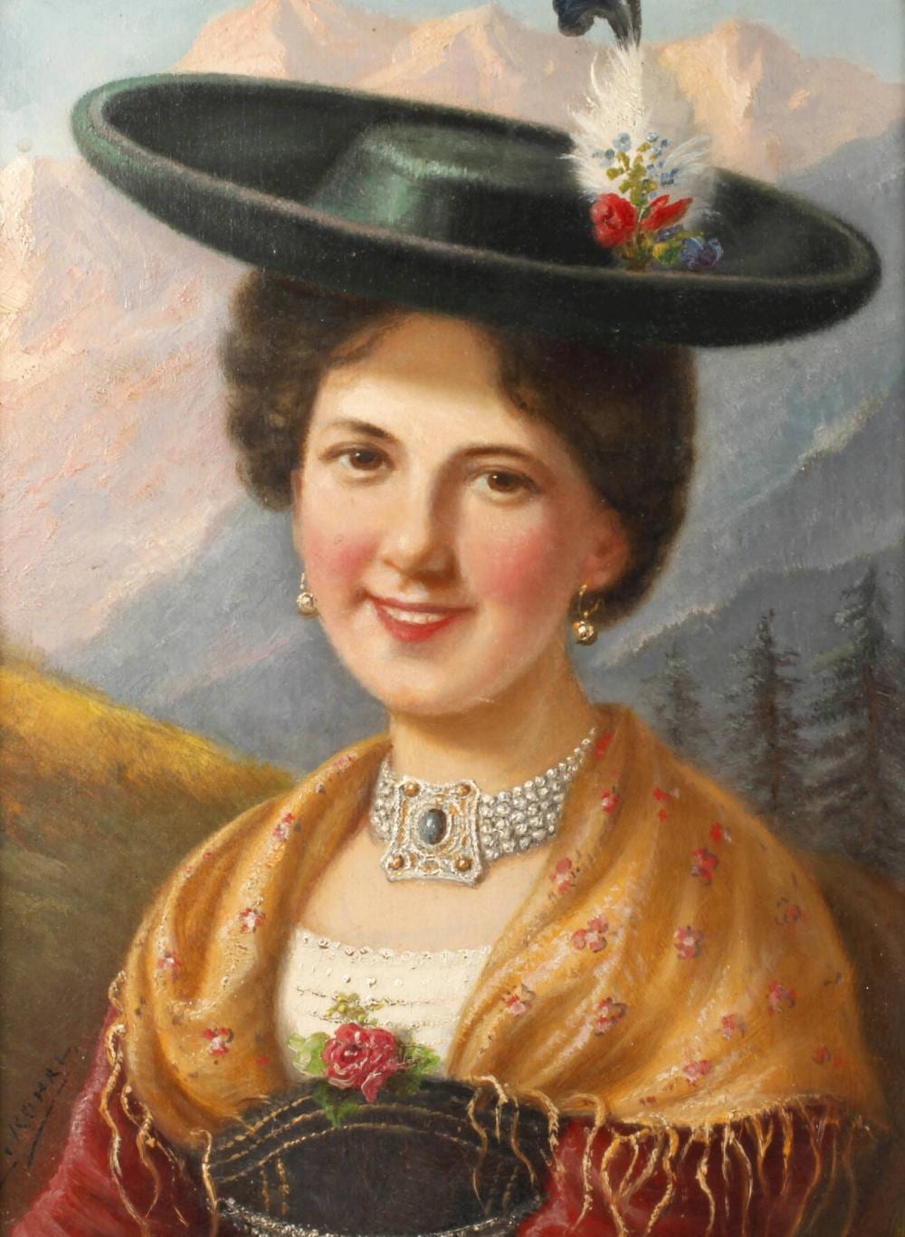 Ludwig Kohrl comparable auction result: ludwig dominik kohrl frau in tracht