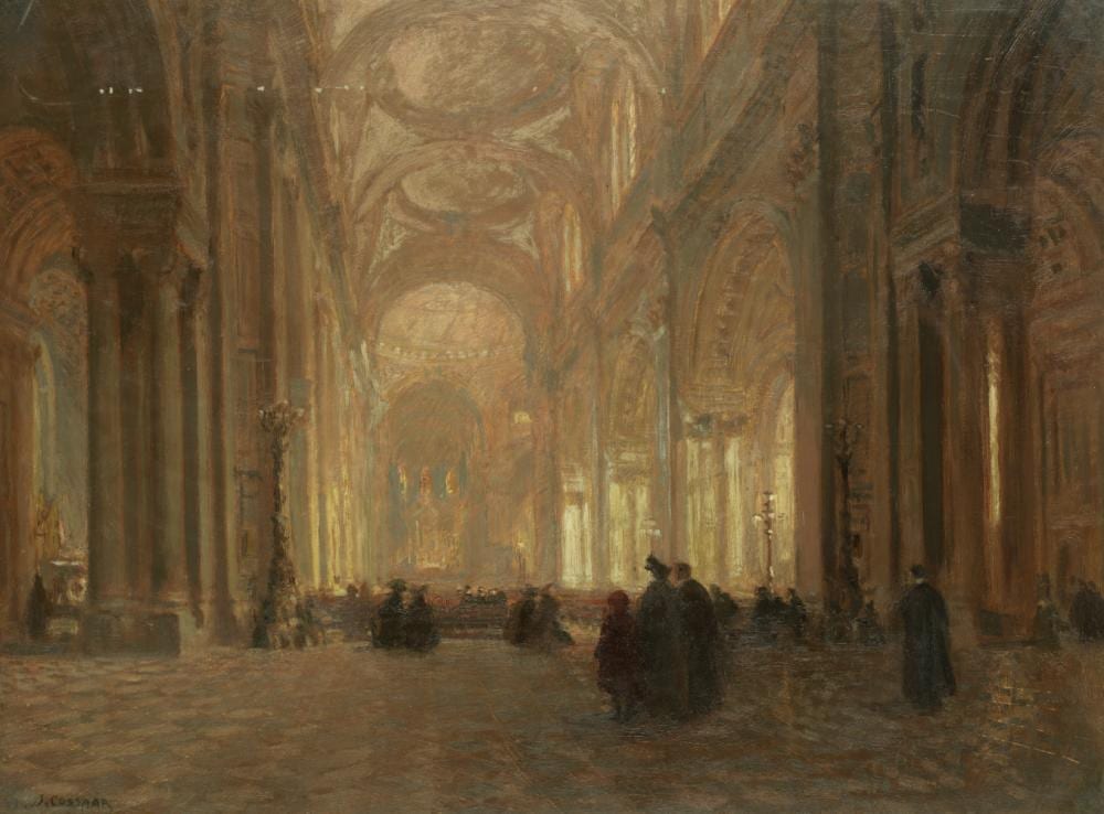 Jacobus Cornelis Wyand Cossaar comparable auction result: jacobus cornelis wyand cossaar dutch 1874 1966 church interior