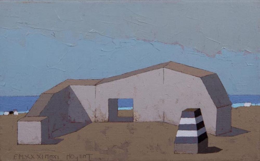 Fernando Maza comparable auction result: fernando maza argentine born 1936 architecture en bord de mer 2011 oil on canvas monogrammed dated and situated nogent lower left 8 6 x 13 8 in 22 x 35 cm