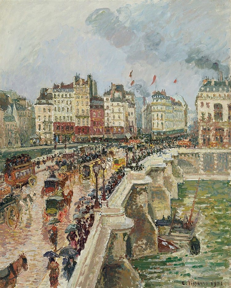 Camille Pissarro (1830-1903) - Le Pont-Neuf, après-midi de pluie, 1re série comparable sale