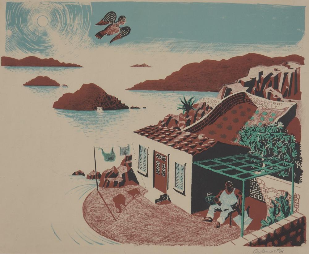 Osbert Lancaster comparable auction result: osbert lancaster british 1908 1986 seaside landscape screenprint