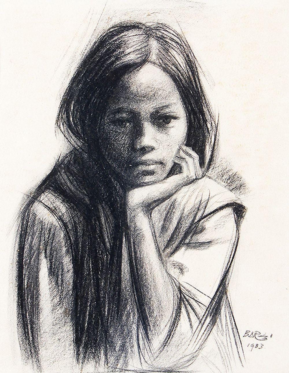 Barli Sasmitawinata - Portrait of a Young Woman comparable sale