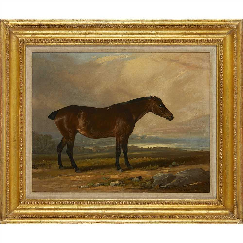 Henry Calvert comparable auction result: henry calvert british 1798 1869 study of a bay hunter in a landscape
