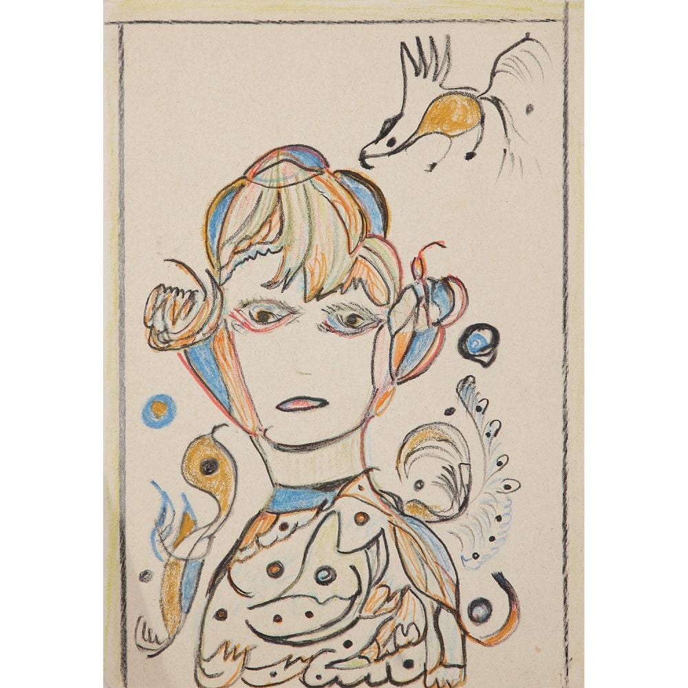 Martha Grunenwaldt comparable auction result: martha grunenwaldt 1910 2008 sans titre pair of drawings colour pencils on paper one of them has written musical notes on the back