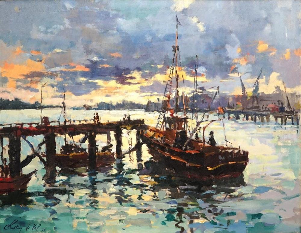 Gaston de Vel comparable auction result: gaston de vel 1924 2010 trawler nelson 1979 69 x 89 cm