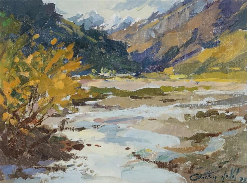 Gaston de Vel comparable auction result: gaston de vel 1924 2010 rees river glenorchy nz 1972 30 5 x 41 cm