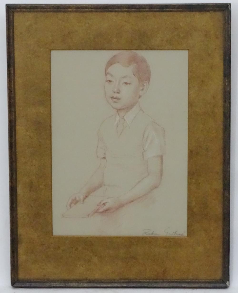 Robin Guthrie comparable auction result: robin craig guthrie 1902 1971 conte pencil and pastel yoictin ivaotaga possible member of the japanese royal family signed lower right and rspp label verso 14 x 10
