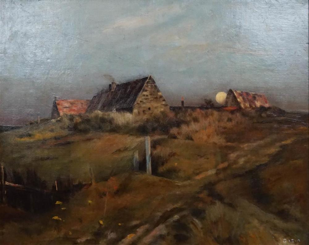 Jean-Charles Cazin comparable auction result: jean charles cazin french 1841 1901 cottage landscape oil on canvas 16 x 20 in