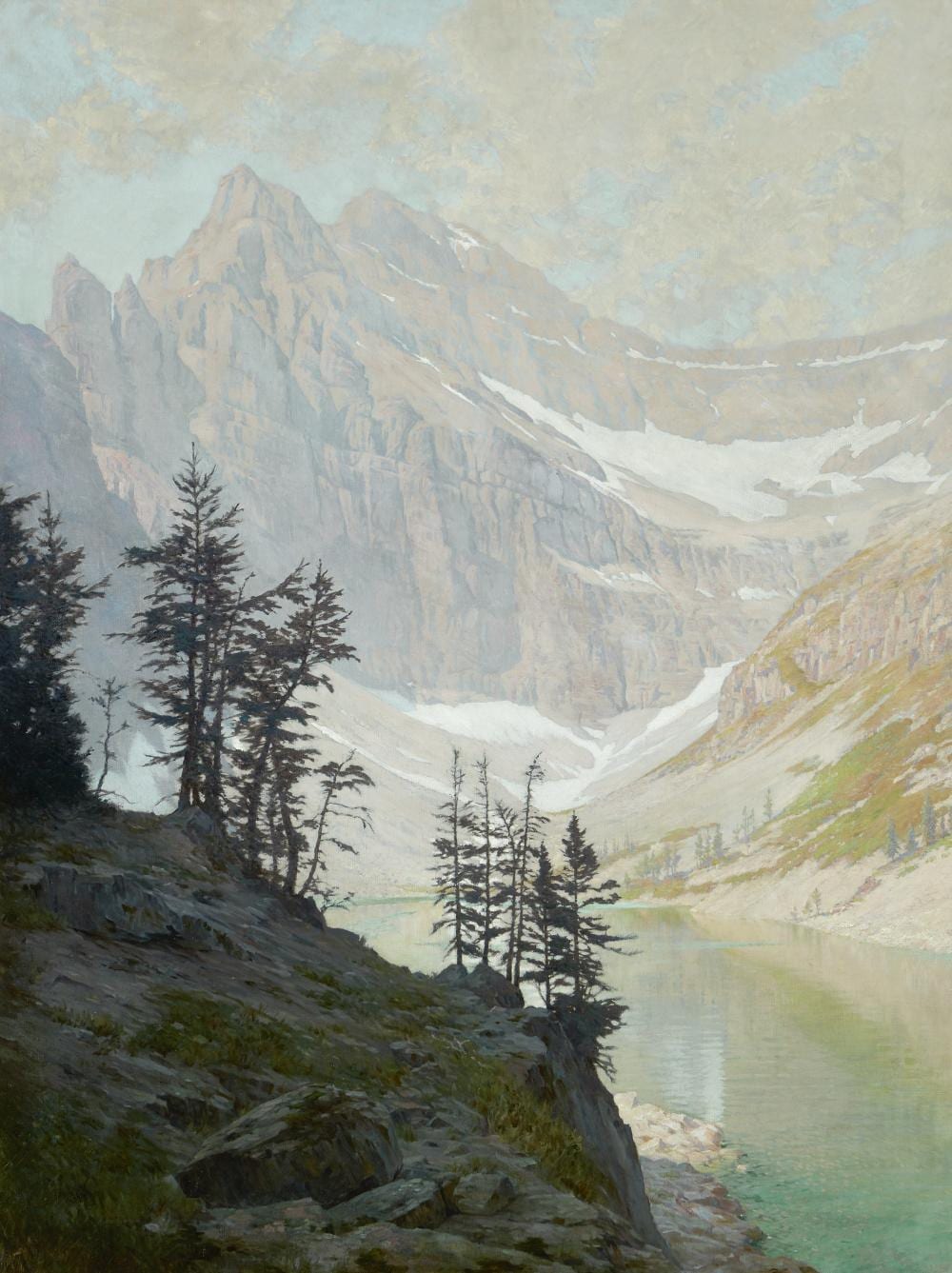 Harold Broadfield Warren comparable auction result: harold broadfield warren american 1859 1934 a view of the canadian rockies 50 1 2 x 38 1 4in 128 3 x 97 2cm