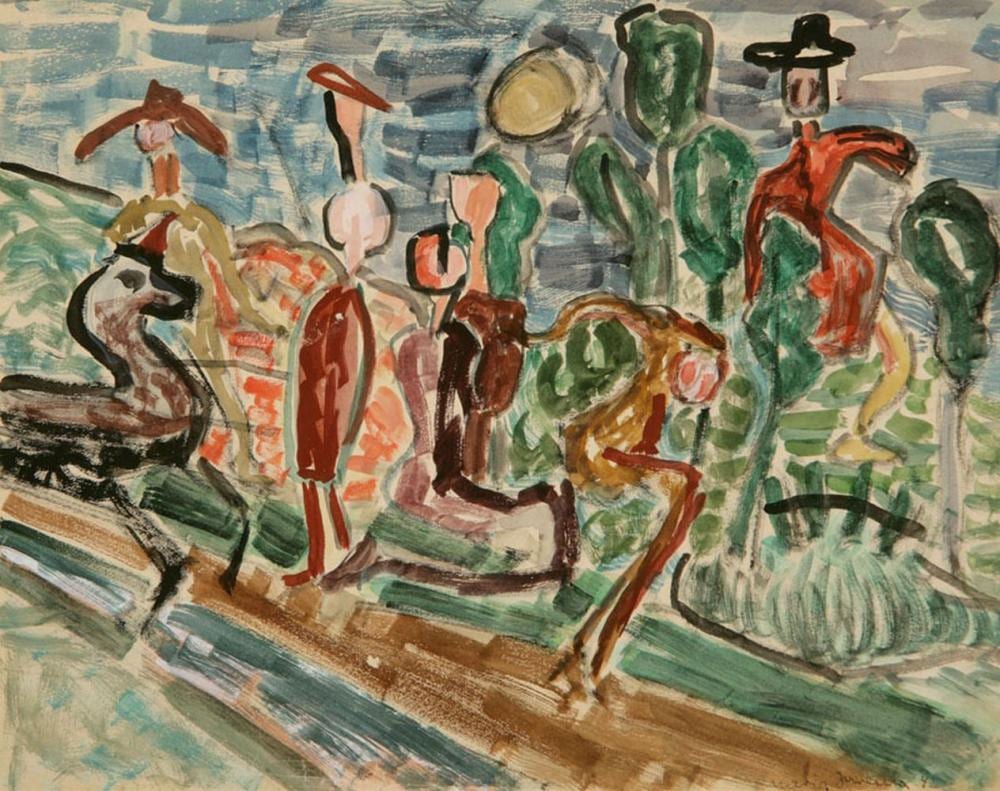 Maria Jarema comparable auction result: maria jarema 1908 1958 masquerade 1942