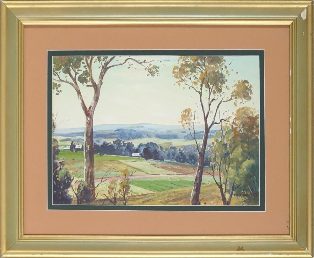 Theo Grimanes comparable auction result: theo grimanes 1887 1954 bega valley vista 26 x 37cm