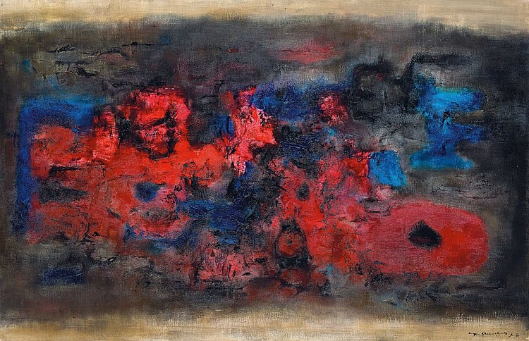 Zao Wou-Ki (ZHAO WUJI, 1920-2013) - Cité se Réveille (Rising City) comparable sale