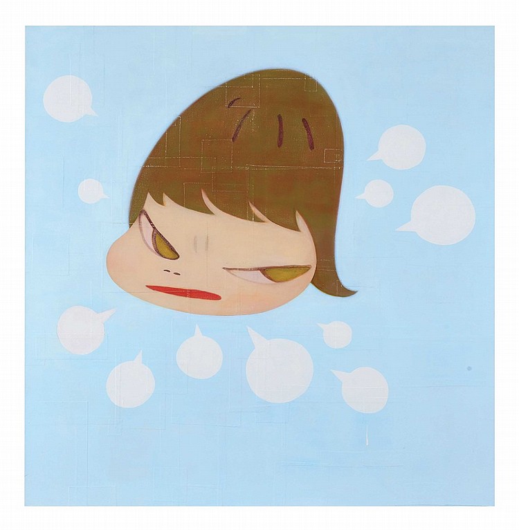 Yoshitomo Nara (B. 1959) - Angry Blue Boy comparable sale