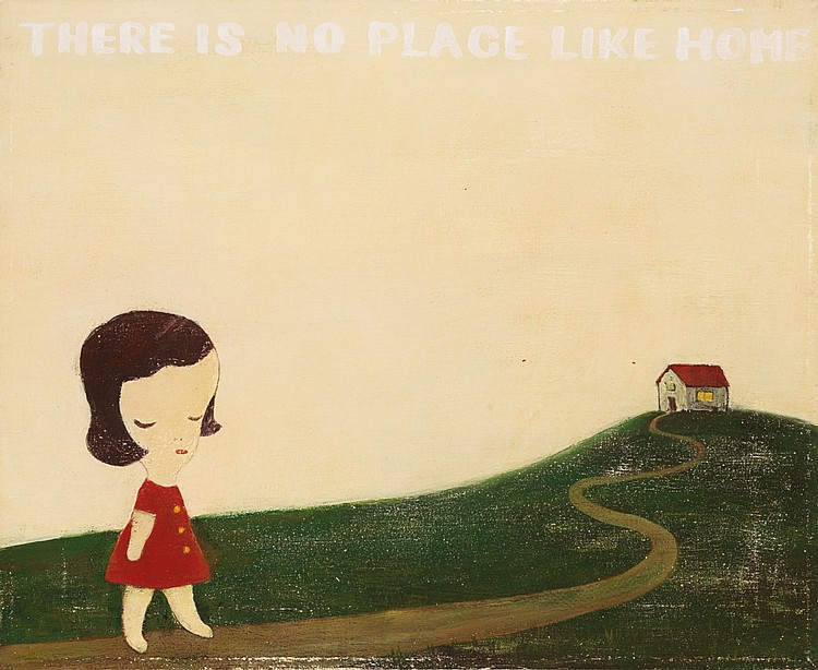 Yoshitomo Nara (B. 1959) There Is No Place Like Home acrylic on canvas 41 x 50 cm. (16 1/8 x 19 5/8 in.) comparable sale