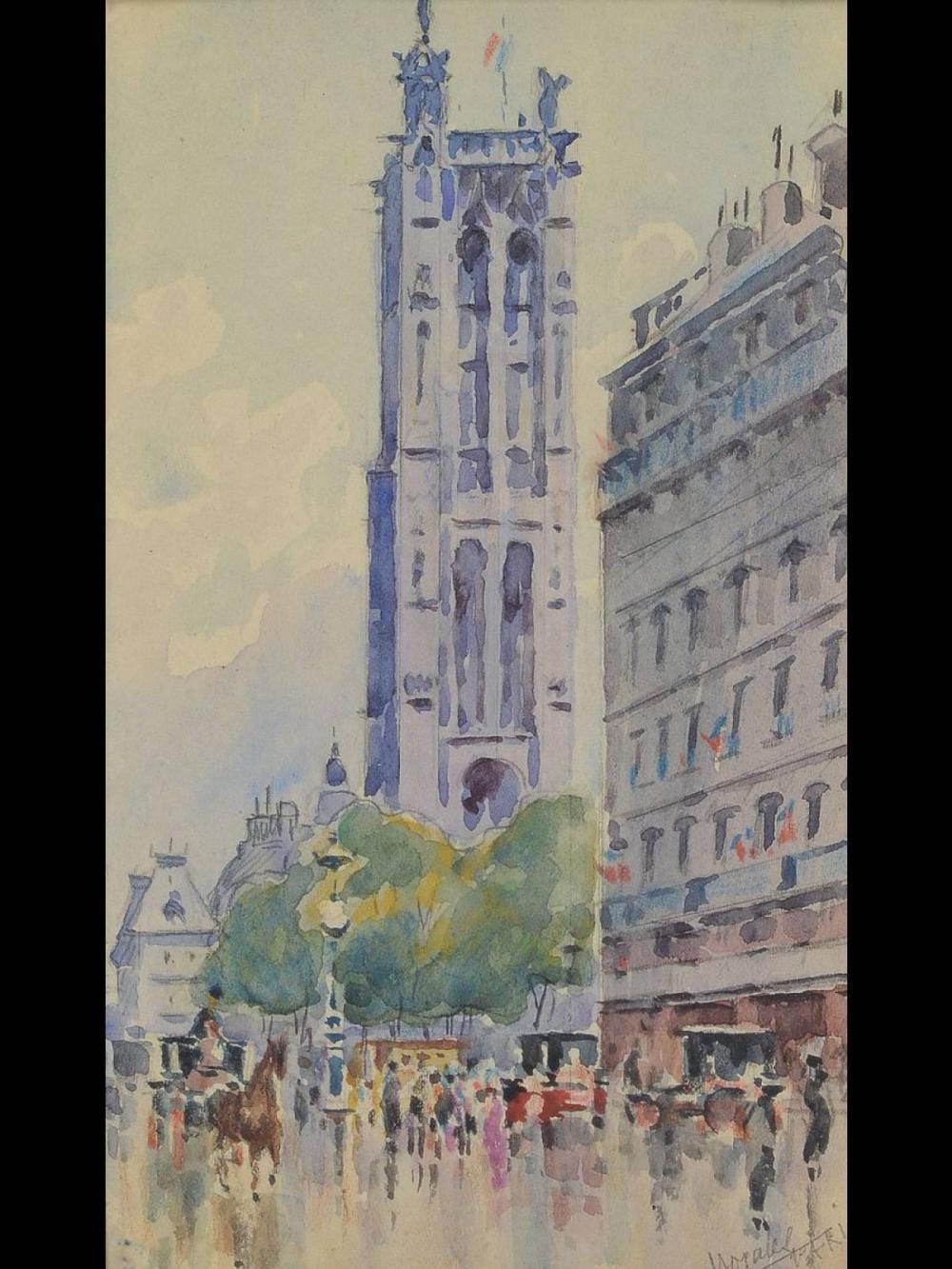 Manuel Ruiz Morales comparable auction result: manuel ruiz morales 1857 1922 two paris views
