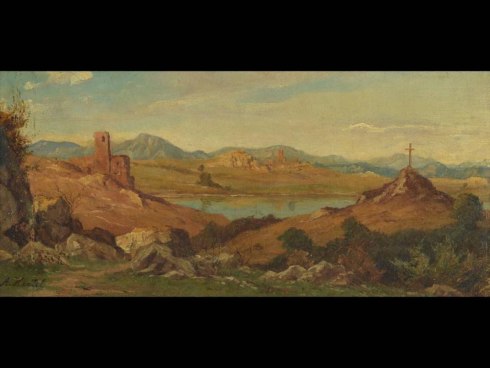 albert hertel 1843 berlin 1912 mountain lakewith summit · Henry's Auktionshaus · 2019-11-30 Albert Hertel comparable auction result: albert hertel 1843 berlin 1912 mountain lakewith summit