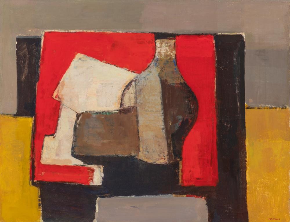 Jan Kagie comparable auction result: cubist still life in bold colours