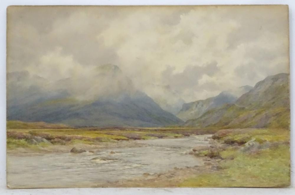 Percy Dixon comparable auction result: percy dixon 1862 1924 scottish school watercolour a river in the scott