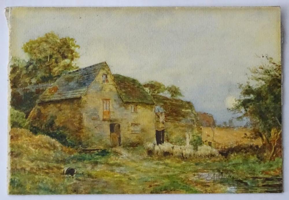 Ernest Albert Waterlow comparable auction result: ernest albert waterlow 1850 1919 ra watercolour harvest moon over sh