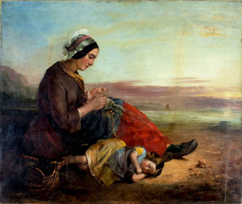 James Curnock comparable auction result: james curnock uk 1812 1870 oil painting antique