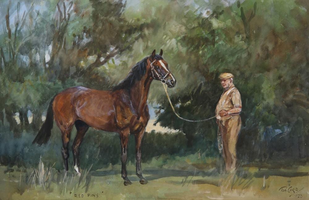 Thomas (1909) Carr comparable auction result: tom carr 1909 1999 red pins signed titled and dated 1973 watercolou