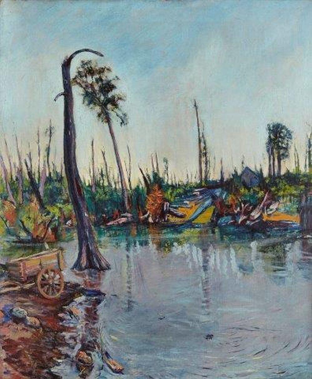 Alvaro Guevara comparable auction result: alvaro guevara chilean 1894 1951 the flooded camp circa 1923 oil on