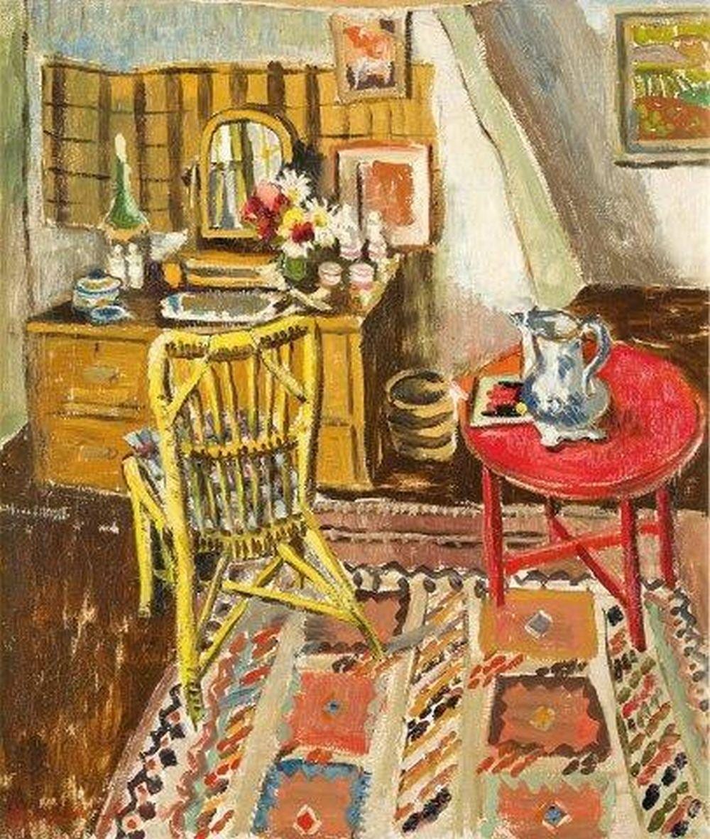 Freida Lock comparable auction result: freida lock south african 1902 1962 interior 1960 oil on canvas sig