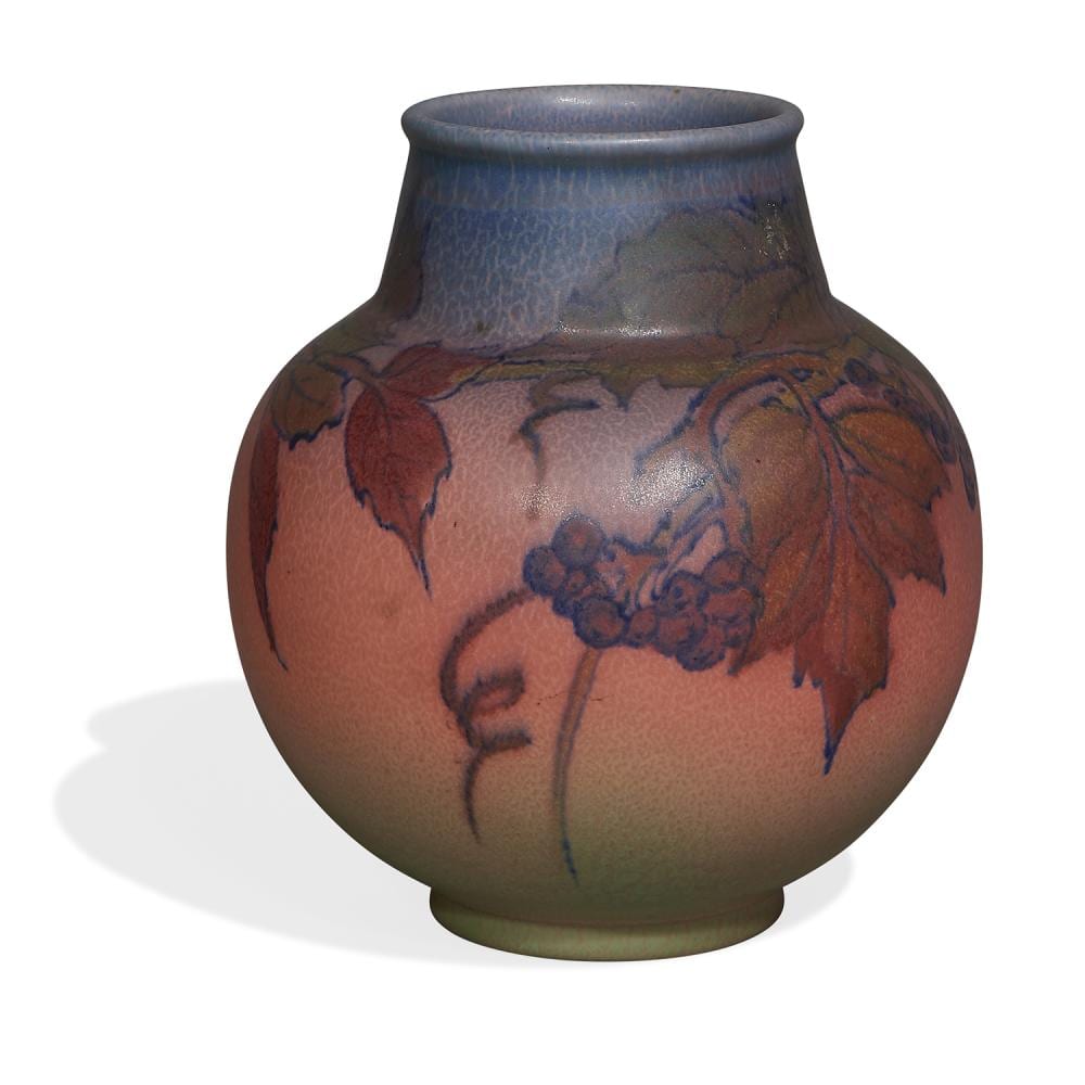 Elizabeth Lincoln comparable auction result: elizabeth lincoln 1876 1957 for rookwood pottery double vellum vase 2969 6 3 4 dia x 7 3 8 h