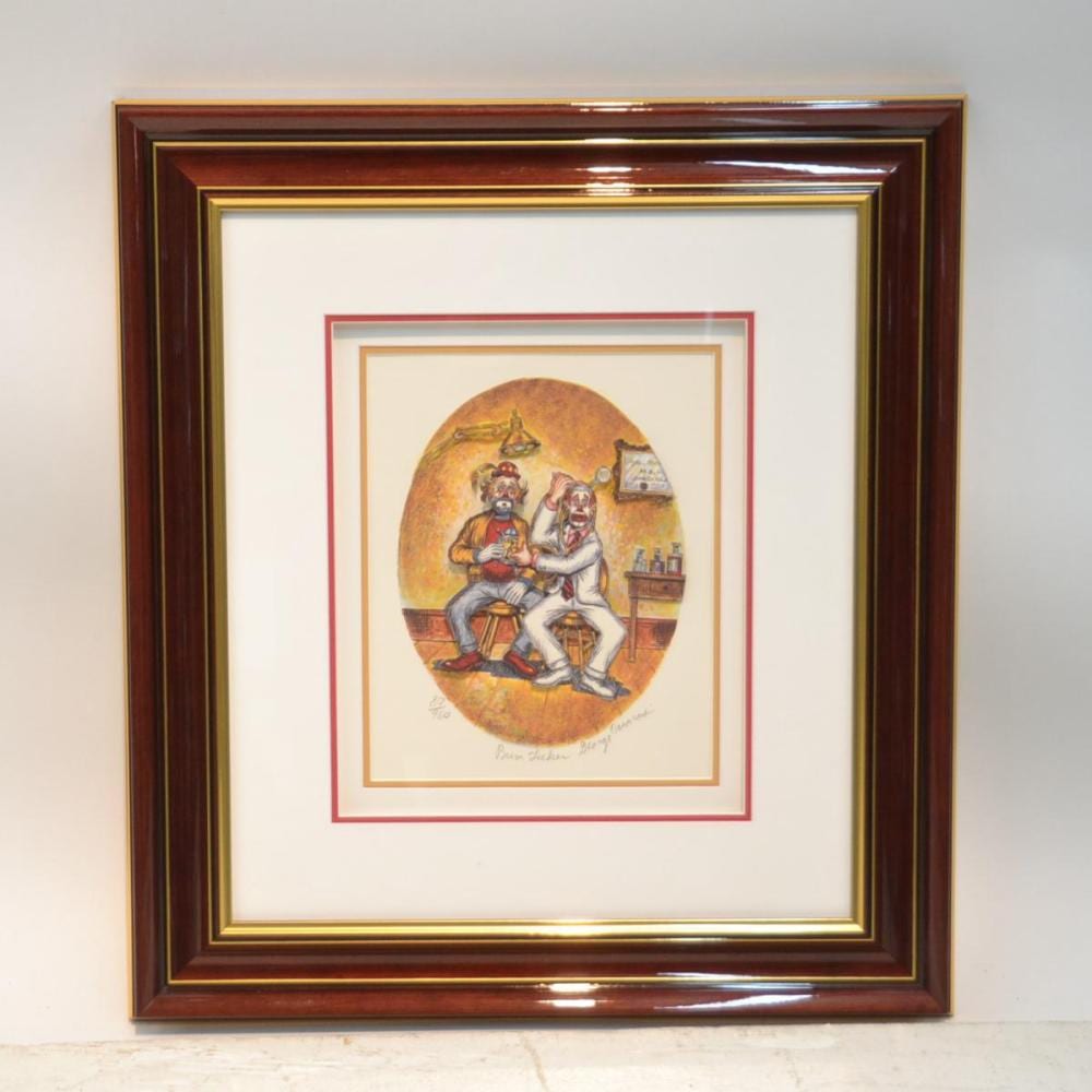 GEORGE CRIONAS "BUM TICKER" LITHOGRAPH sold by Echoes Antiques & Auction Gallery, lot 218 — auction record photograph