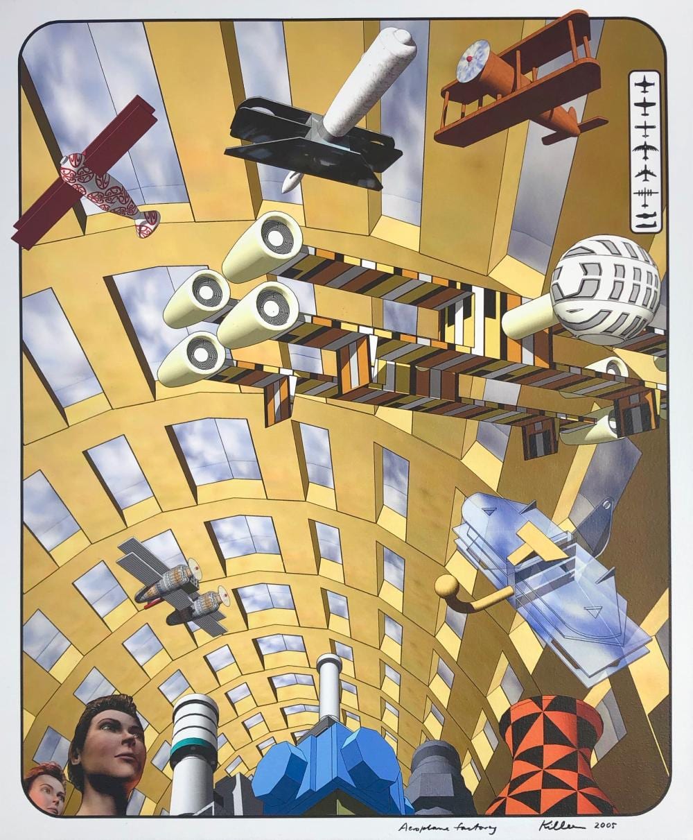Richard Killeen comparable auction result: richard killeen b 1946 aeroplane factory