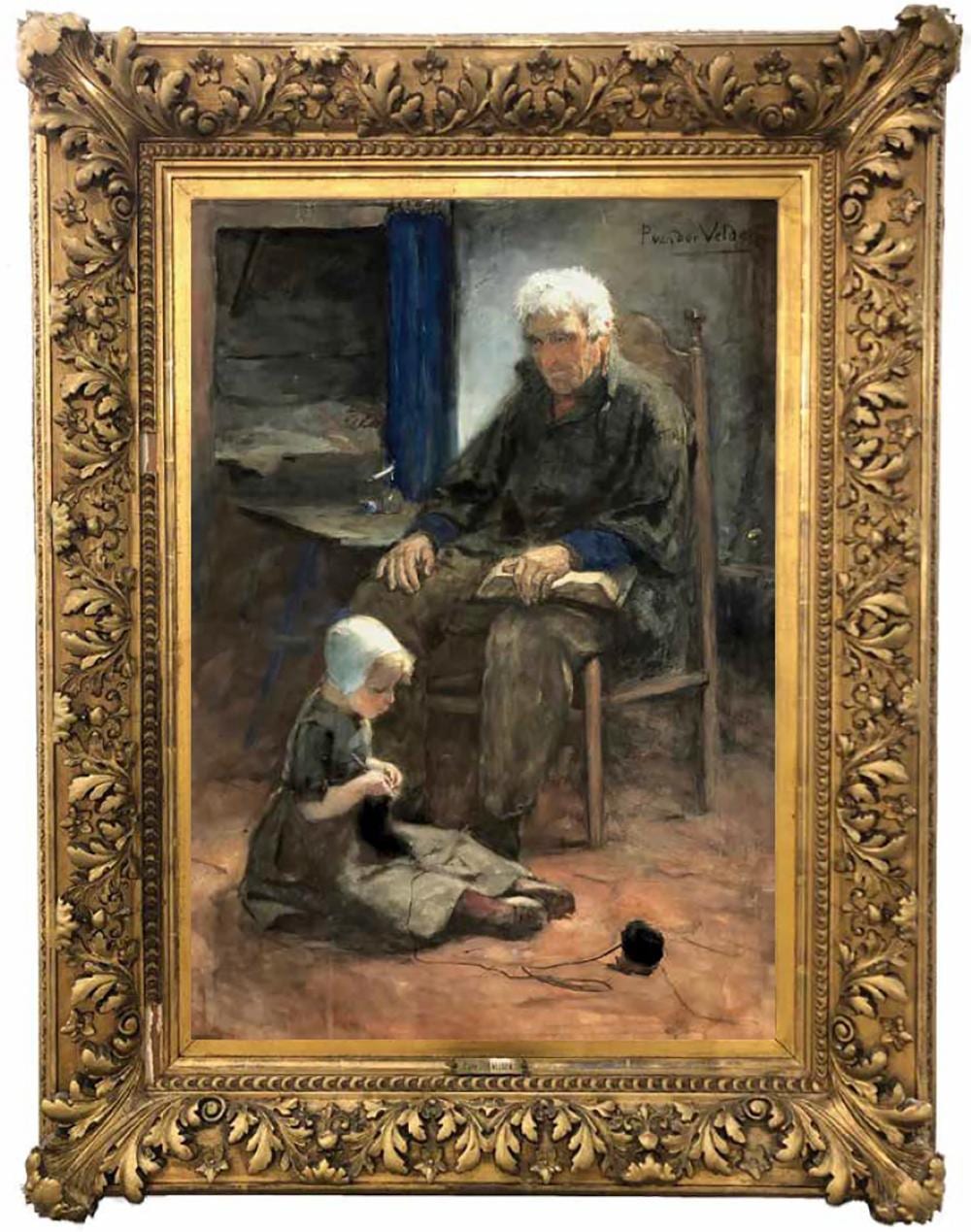 Petrus van der Velden comparable auction result: petrus van der velden 1837 1913 grandfather child
