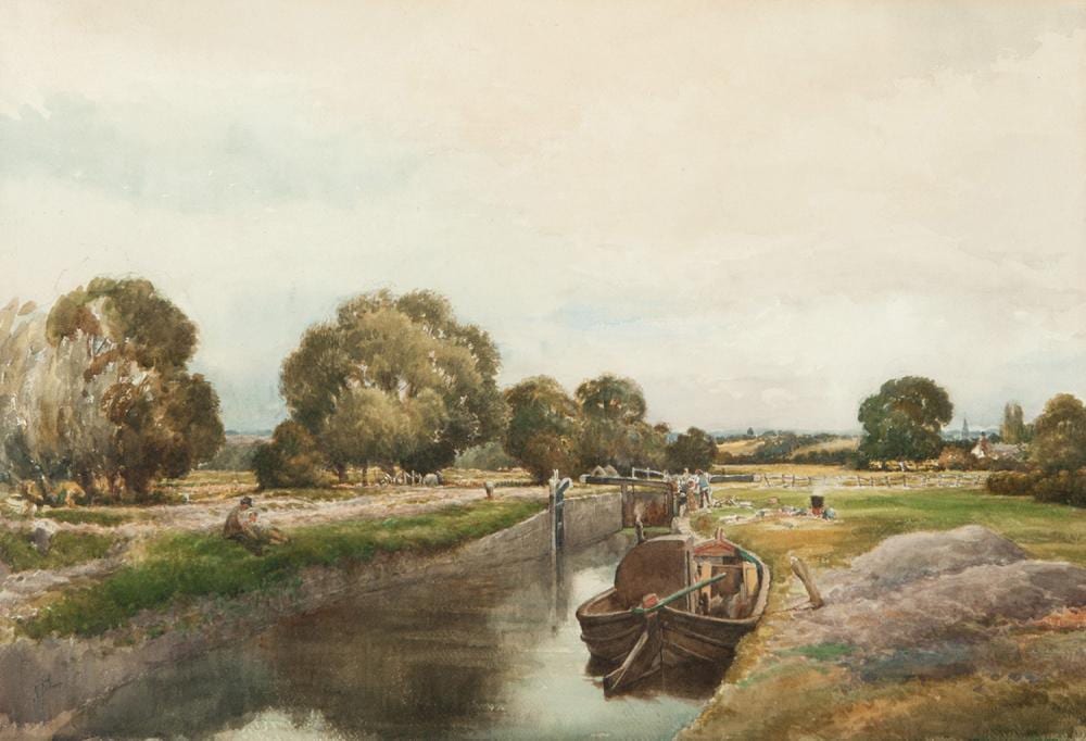 james dromgole linton on the river stour watercolour · GFL Fine Art · 2019-11-26 James Dromgole Linton comparable auction result: james dromgole linton on the river stour watercolour