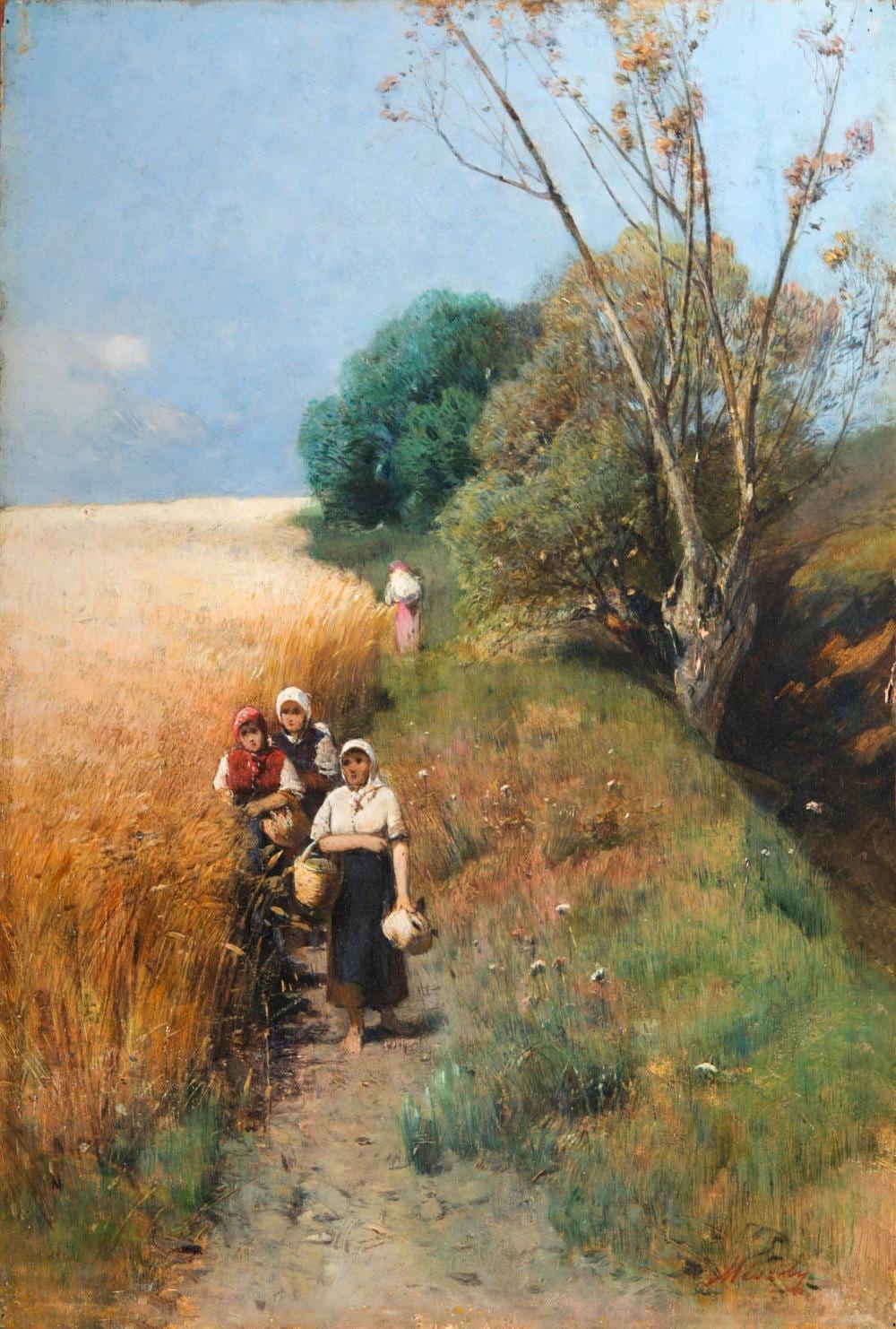 Géza Mészöly comparable auction result: g za m sz ly homewards from harvest