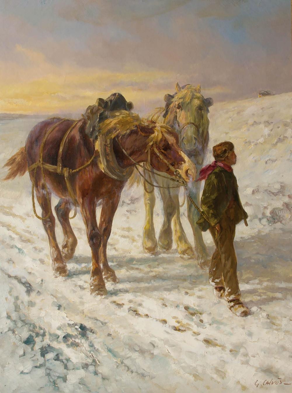 Leon Georges Calves comparable auction result: leon georges calves 1848 1923