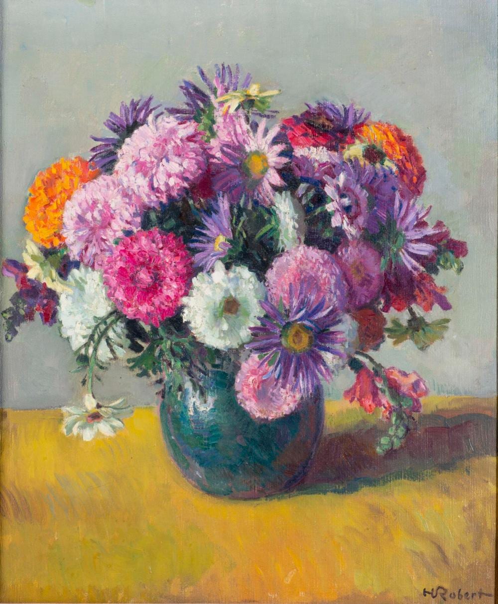 Henri Marcel Robert comparable auction result: henri marcel robert 1881 1961 bouquet de fleurs