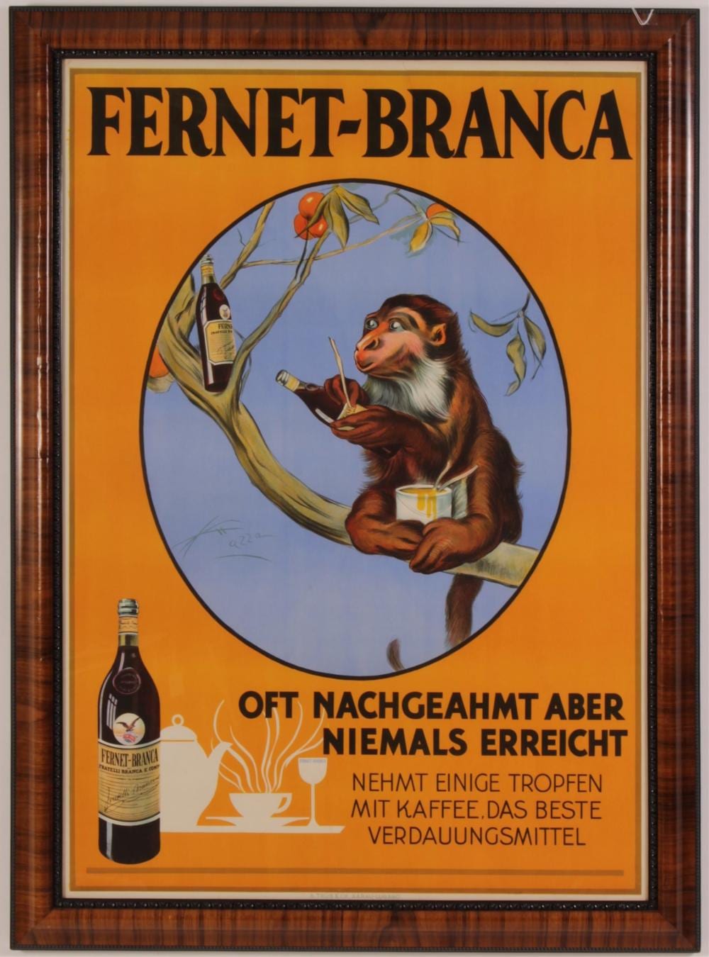 Aldo Mazza comparable auction result: aldo mazza 1880 1964 fernet branca poster