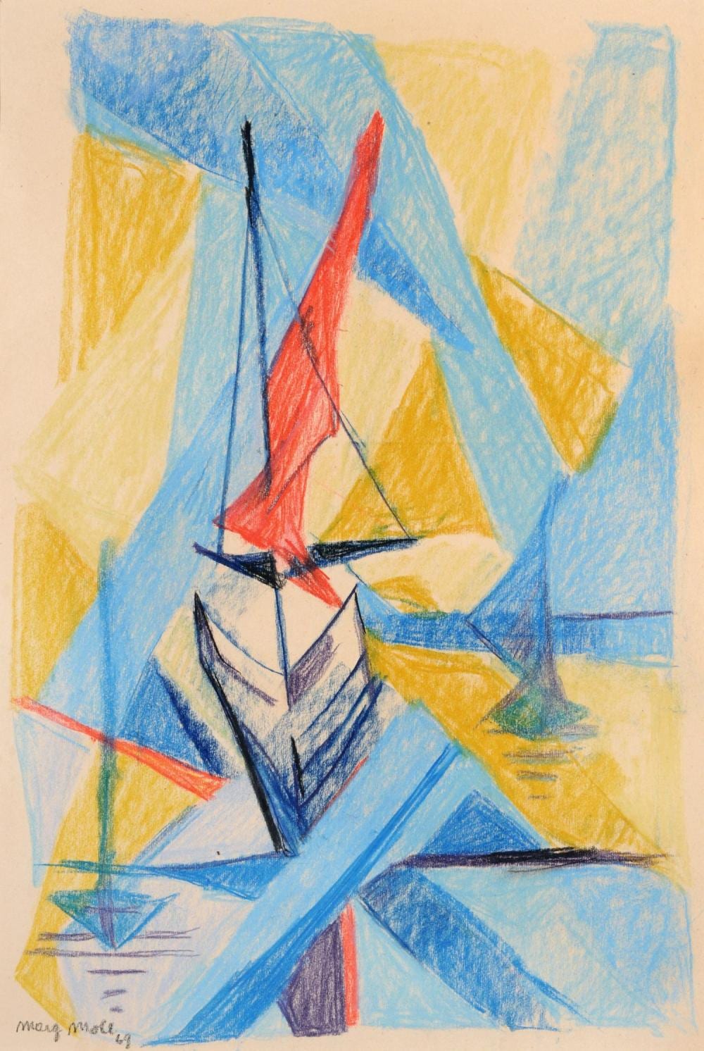 Marg Moll comparable auction result: marg moll segelboote 1969
