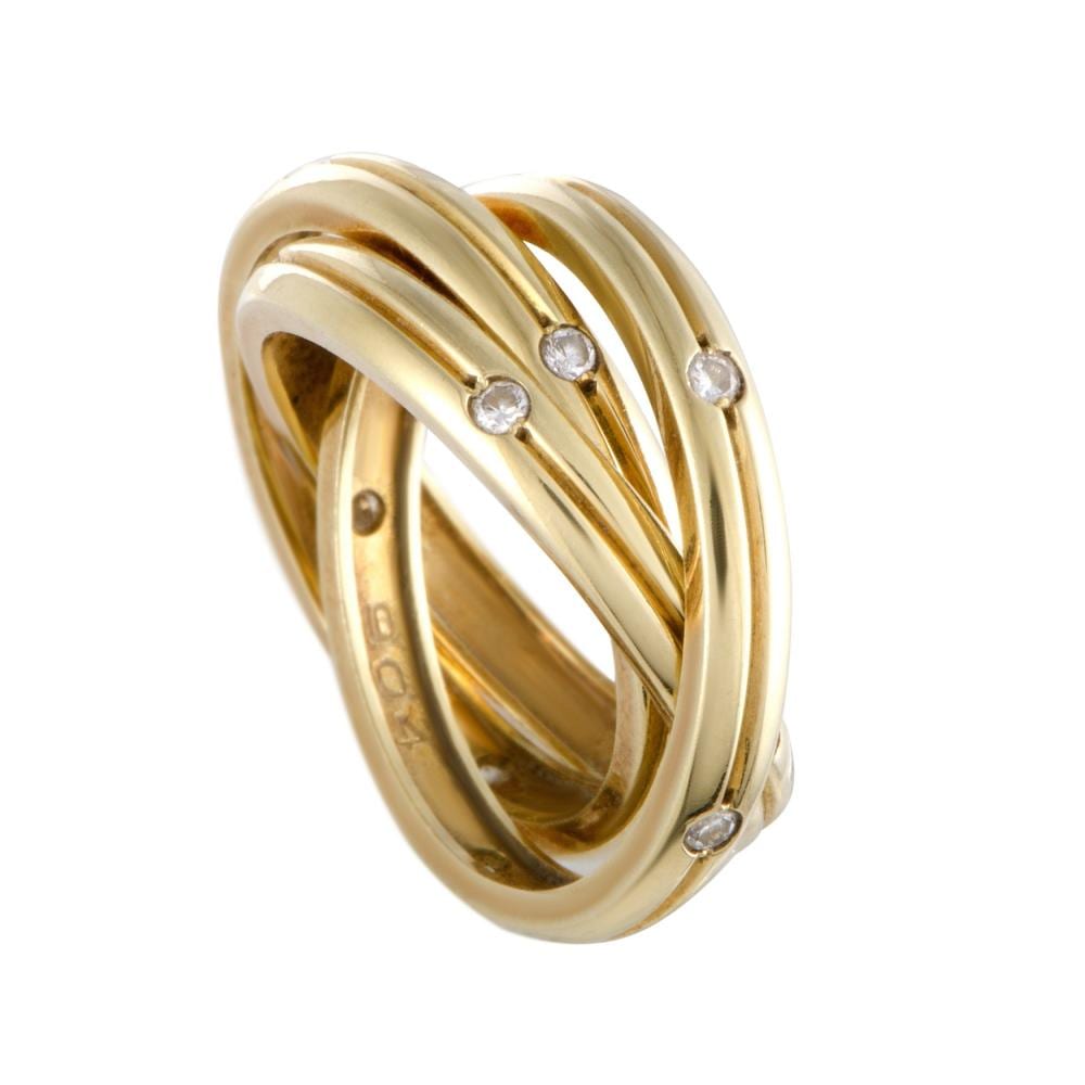 Cartier Trinity Diamond & 18K Yellow Gold Ring sold by GWS Auctions, lot 79 — auction record photograph