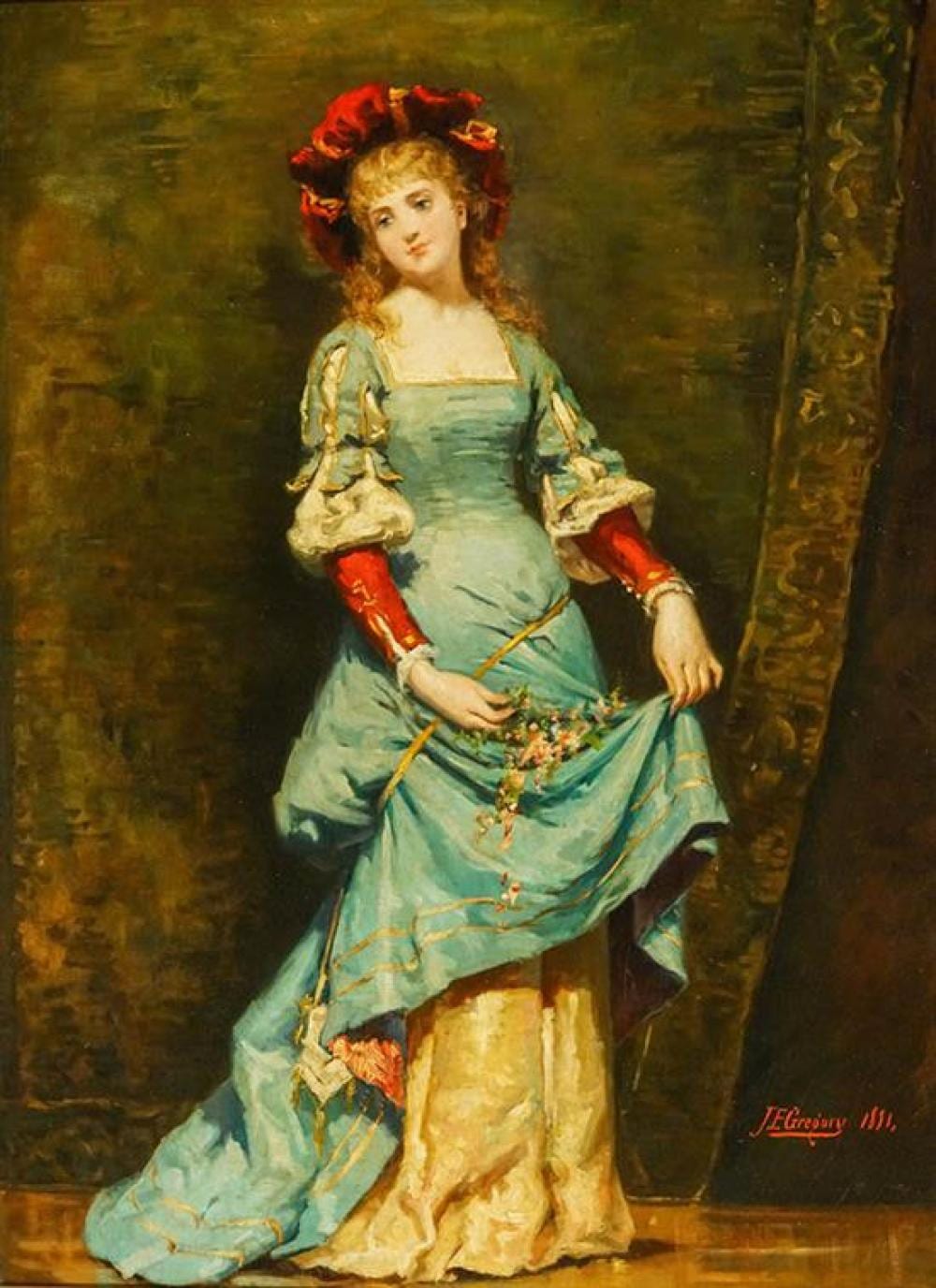 Edward John Gregory comparable auction result: edward john gregory british 1850 1909 ophelia signed oil on canvas mounted on masonite 32 3 4 x 23 3 4 in