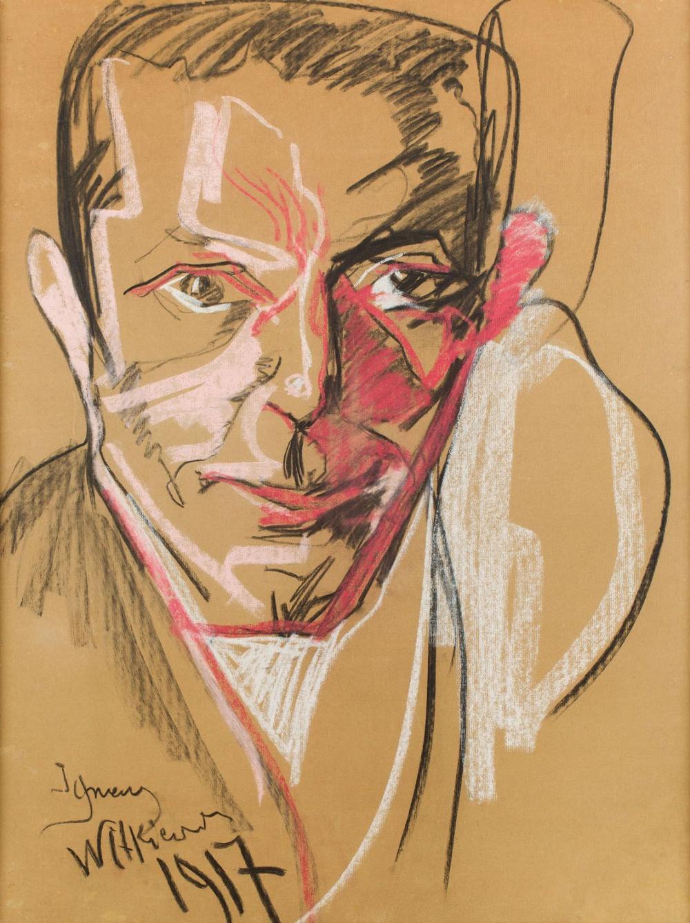 Stanislaw Ignacy Witkiewicz comparable auction result: stanislaw ignacy witkiewicz witkacy 1885 1939 male portrait 1917