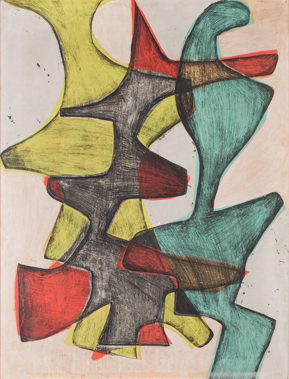Maria Jarema comparable auction result: maria jarema 1908 1958 composition ii figures 1957